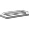 Ekena Millwork Half Round Surface Mount PVC Gable Vent: Functional, w/ 2"W x 1-1/2"P Brickmould Frame, 24"W x 12"H GVPHR24X1202SF - alternate 3